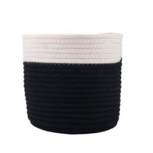 Amfyn Cotton Flower Pot (White Black)