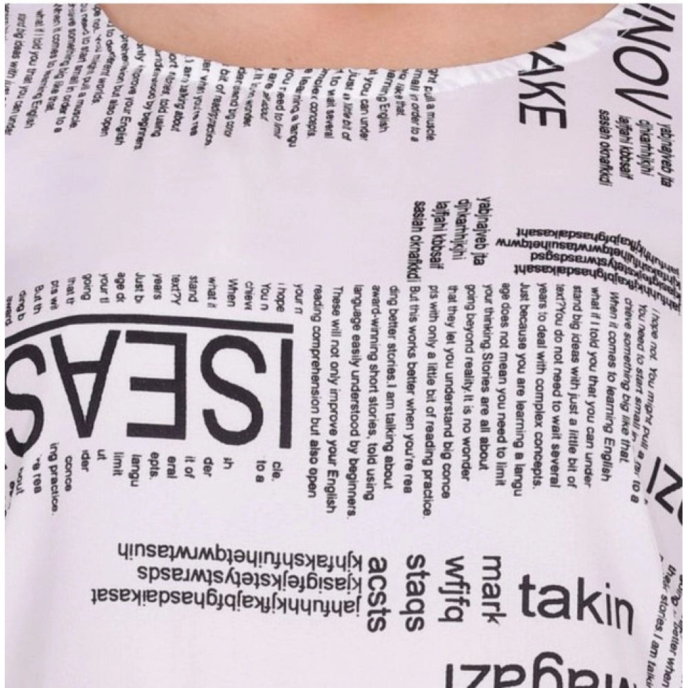 Amfyn  Women's Casual Crepe Sleeveless Slit Dress (White)