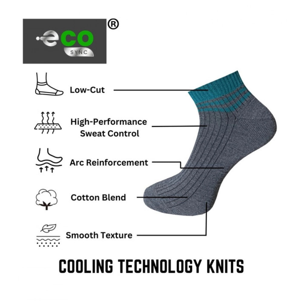 Amfyn  3_Pair Set Unisex Casual Cotton Printed Low Cut Socks (Multicolor)