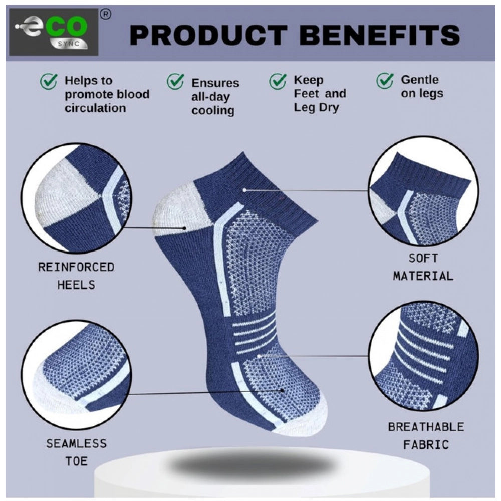 Amfyn  3_Pair Set Unisex Casual Cotton Printed Low Cut Socks (Multicolor)