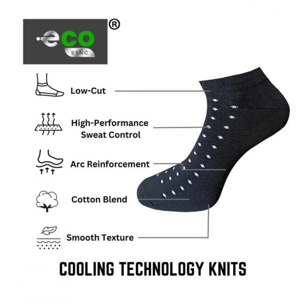 Amfyn  3_Pair Set Unisex Casual Cotton Printed Low Cut Socks (Multicolor)