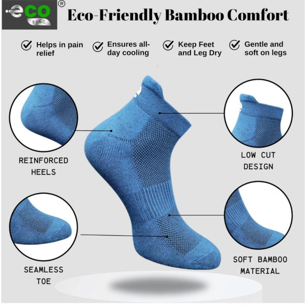 Amfyn  4_Pair Set Unisex Casual Cotton Printed Ankle Length Socks (Multicolor)