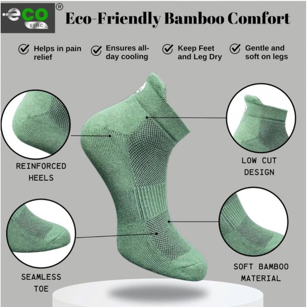 Amfyn  4_Pair Set Unisex Casual Cotton Printed Ankle Length Socks (Multicolor)