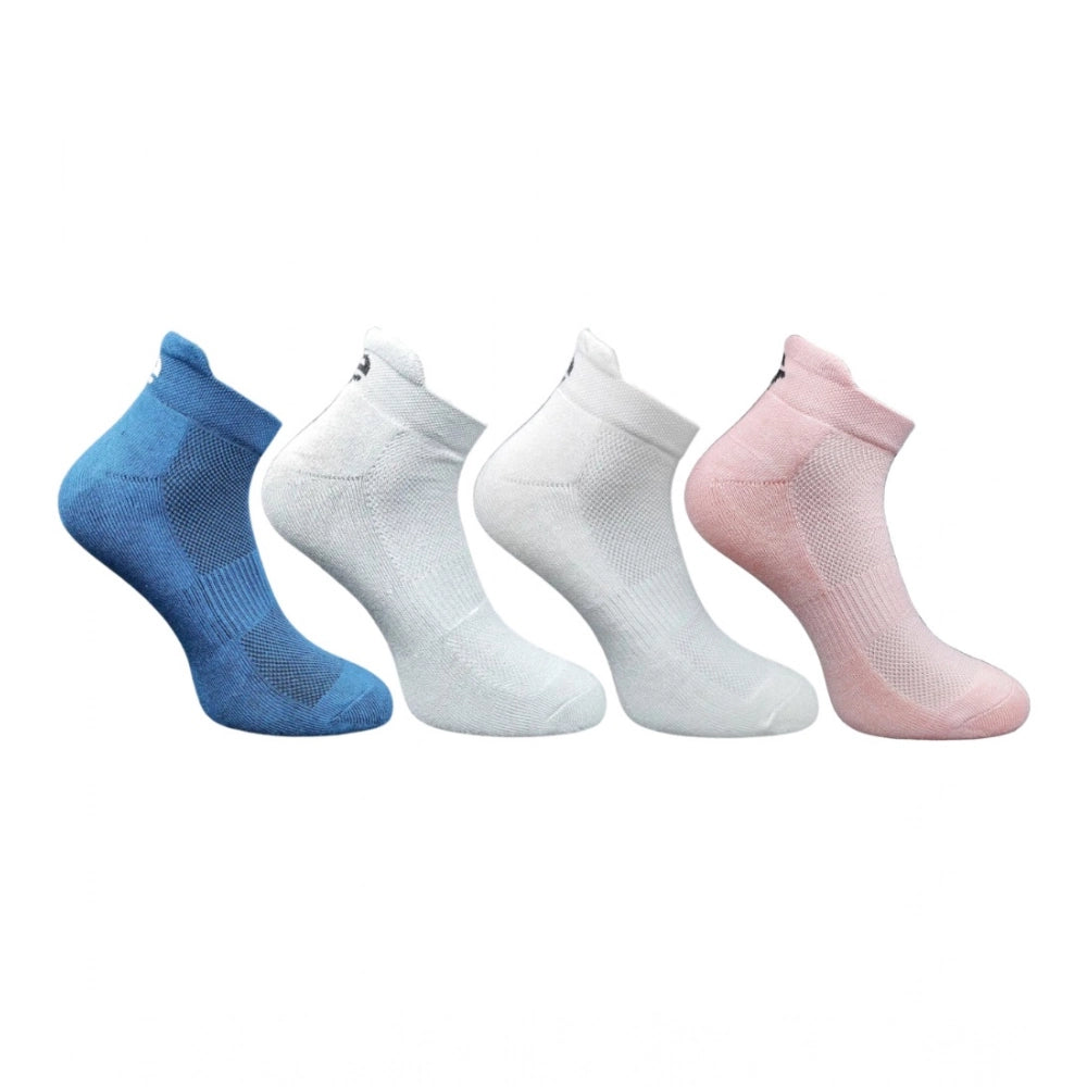 Amfyn 4_Pair Set Unisex Casual Cotton Printed Ankle Length Socks (Multicolor)