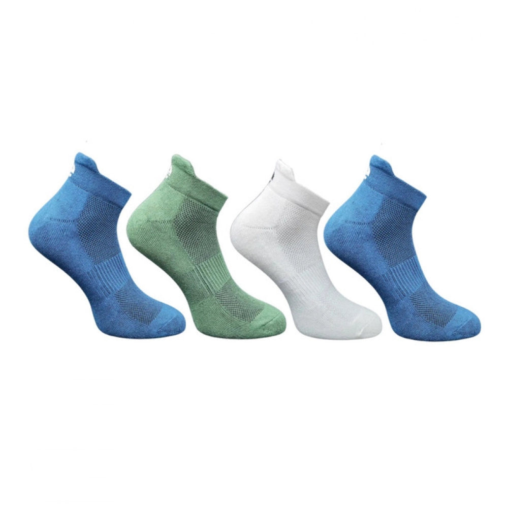 Amfyn 4_Pair Set Unisex Casual Cotton Printed Ankle Length Socks (Multicolor)