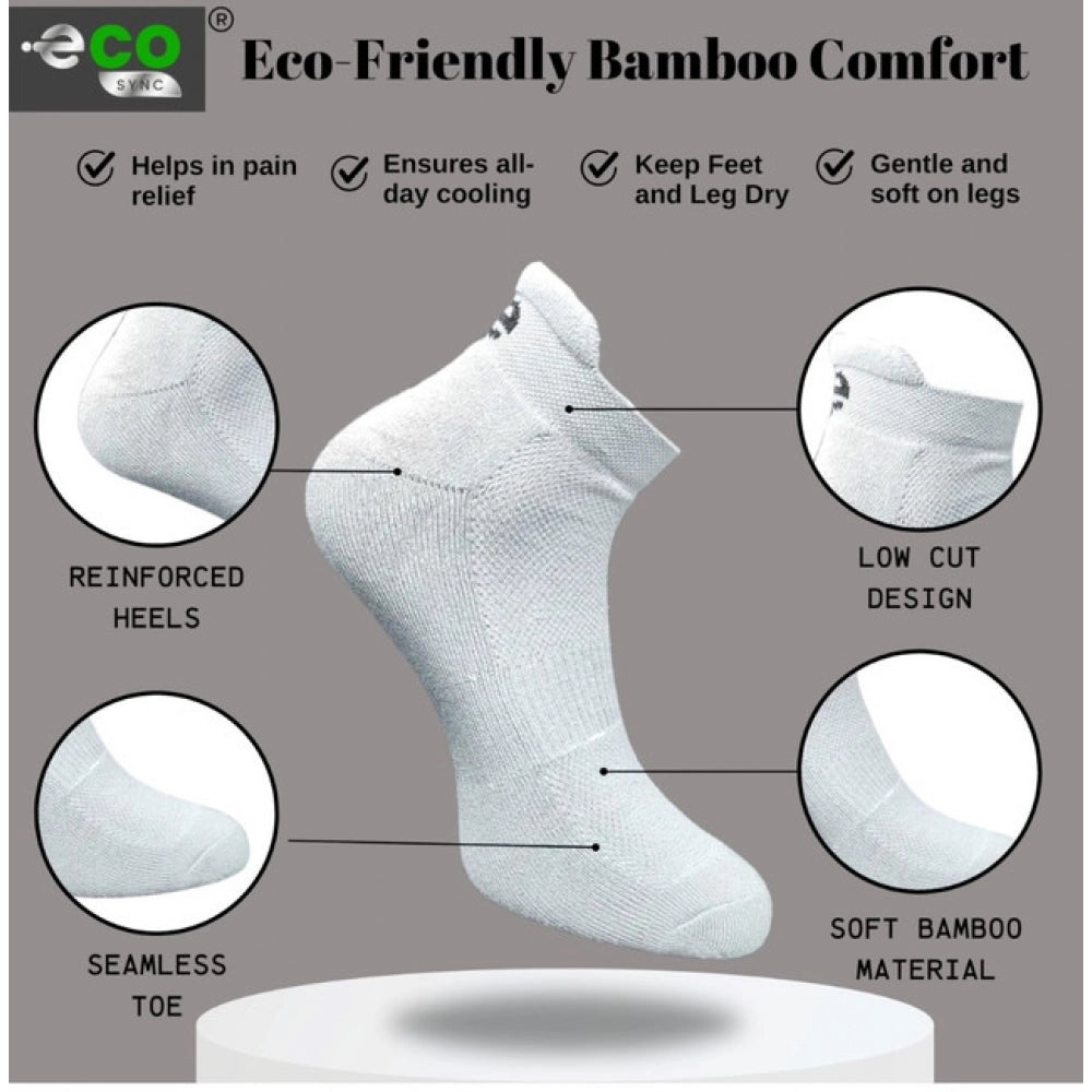 Amfyn 4_Pair Set Unisex Casual Cotton Printed Ankle Length Socks (Multicolor)