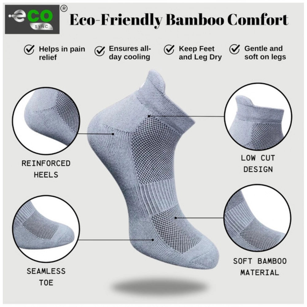 Amfyn  4_Pair Set Unisex Casual Cotton Printed Ankle Length Socks (Multicolor)