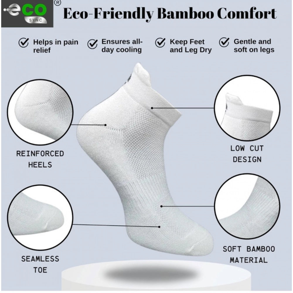 Amfyn  4_Pair Set Unisex Casual Cotton Printed Ankle Length Socks (Multicolor)