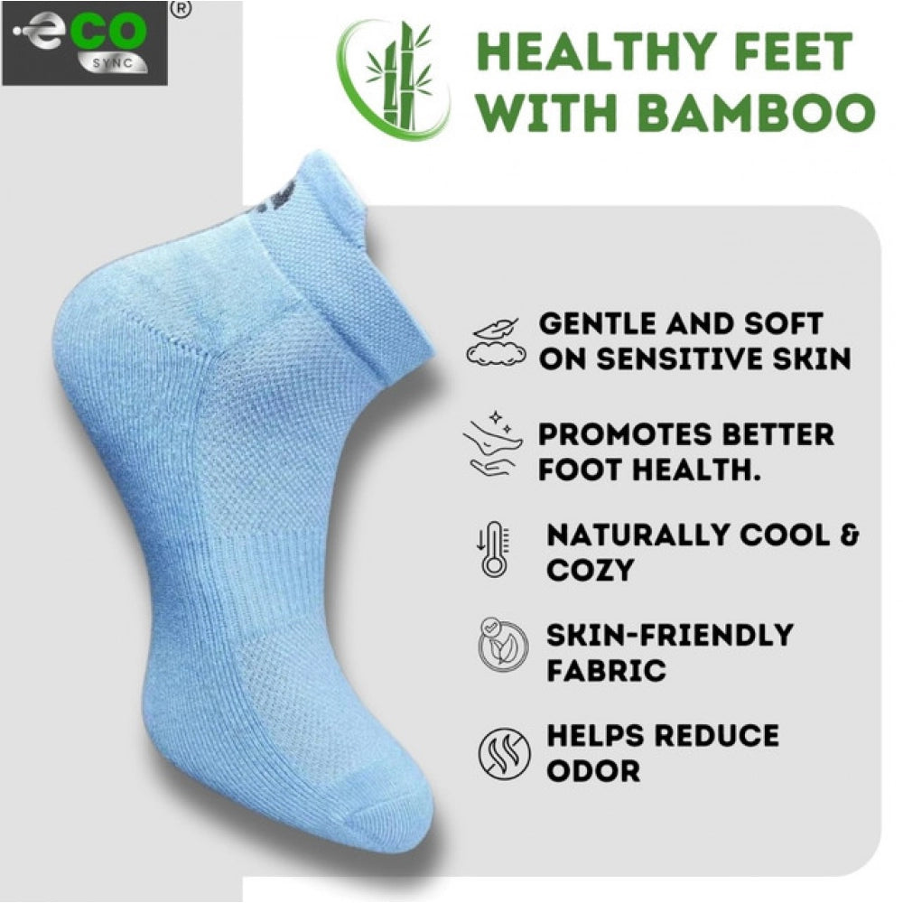 Amfyn  4_Pair Set Unisex Casual Cotton Printed Ankle Length Socks (Multicolor)