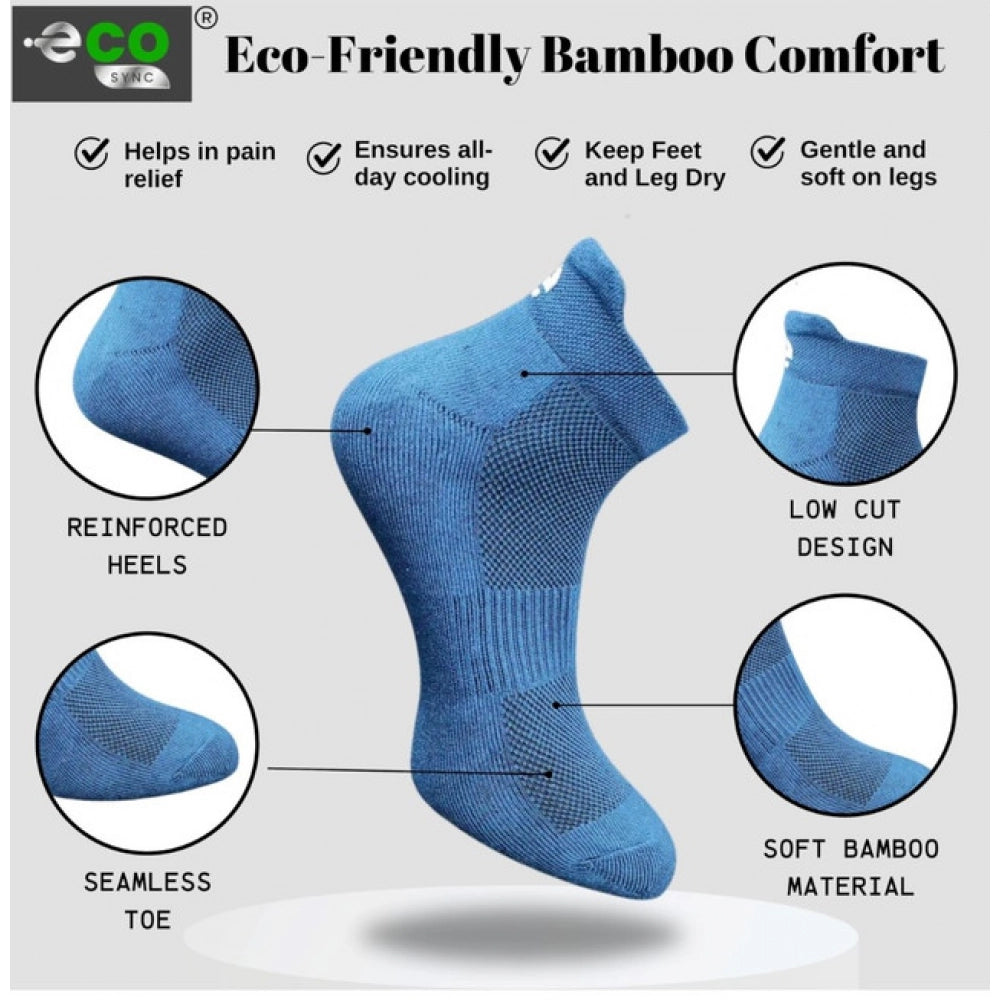 Amfyn  4_Pair Set Unisex Casual Cotton Printed Ankle Length Socks (Multicolor)