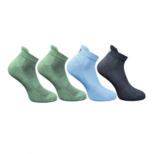 Amfyn  4_Pair Set Unisex Casual Cotton Printed Ankle Length Socks (Multicolor)