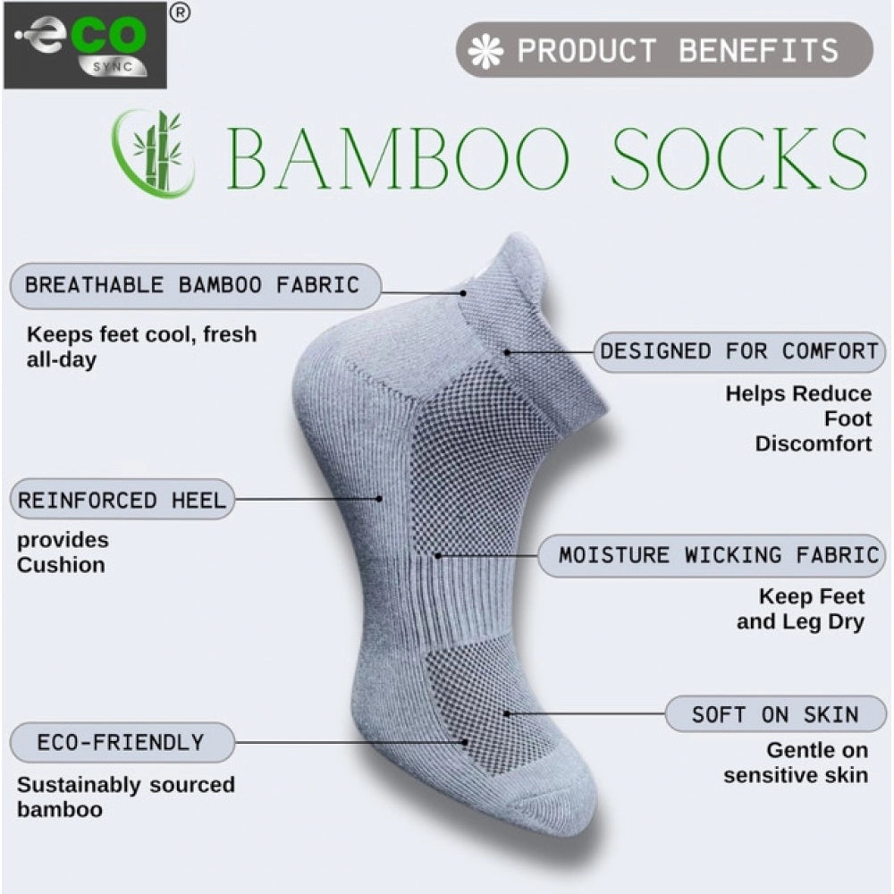 Amfyn  4_Pair Set Unisex Casual Cotton Printed Ankle Length Socks (Multicolor)