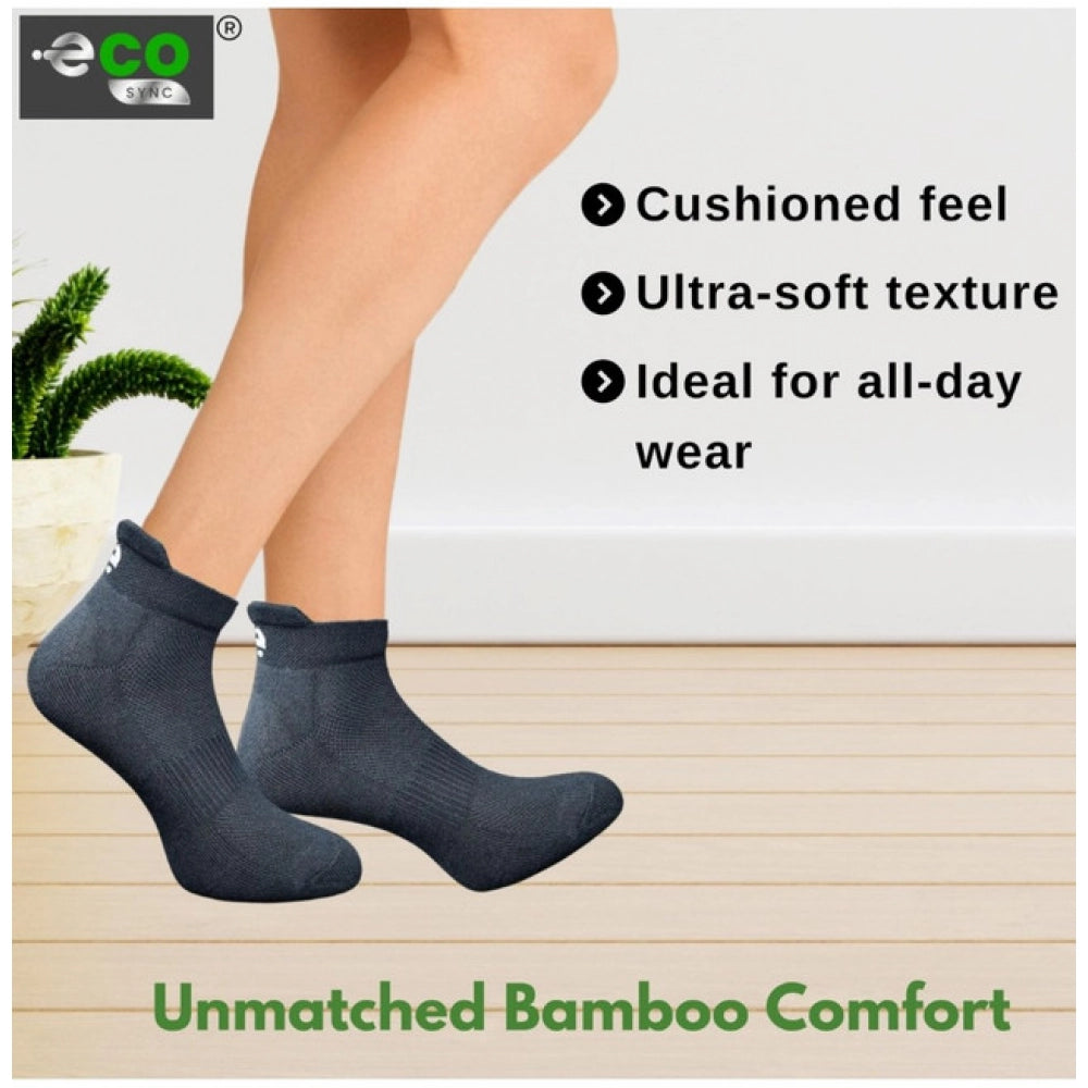 Amfyn  4_Pair Set Unisex Casual Cotton Printed Ankle Length Socks (Multicolor)