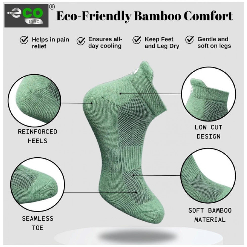 Amfyn  4_Pair Set Unisex Casual Cotton Printed Ankle Length Socks (Multicolor)