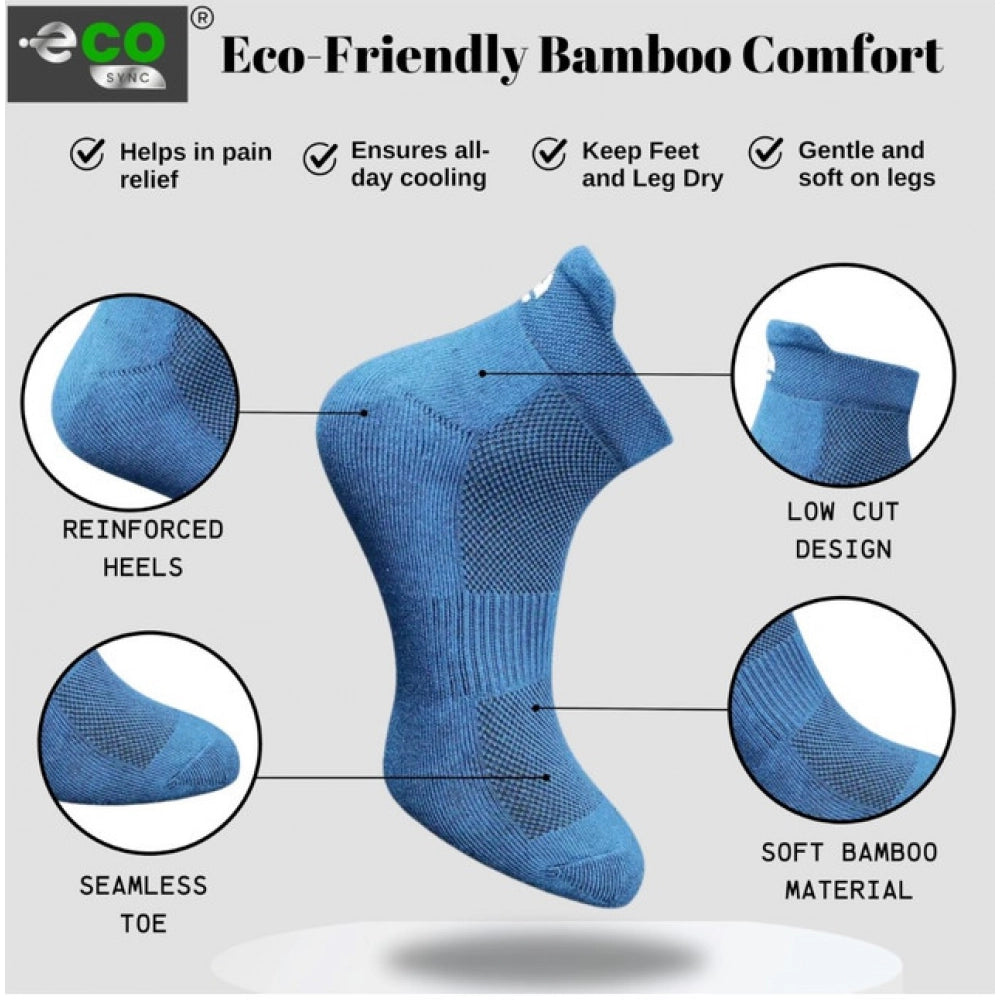 Amfyn  4_Pair Set Unisex Casual Cotton Printed Ankle Length Socks (Multicolor)