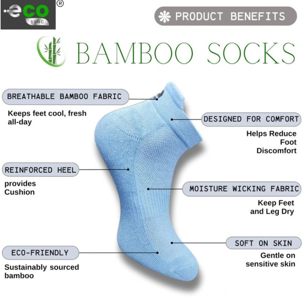 Amfyn  4_Pair Set Unisex Casual Cotton Printed Ankle Length Socks (Multicolor)