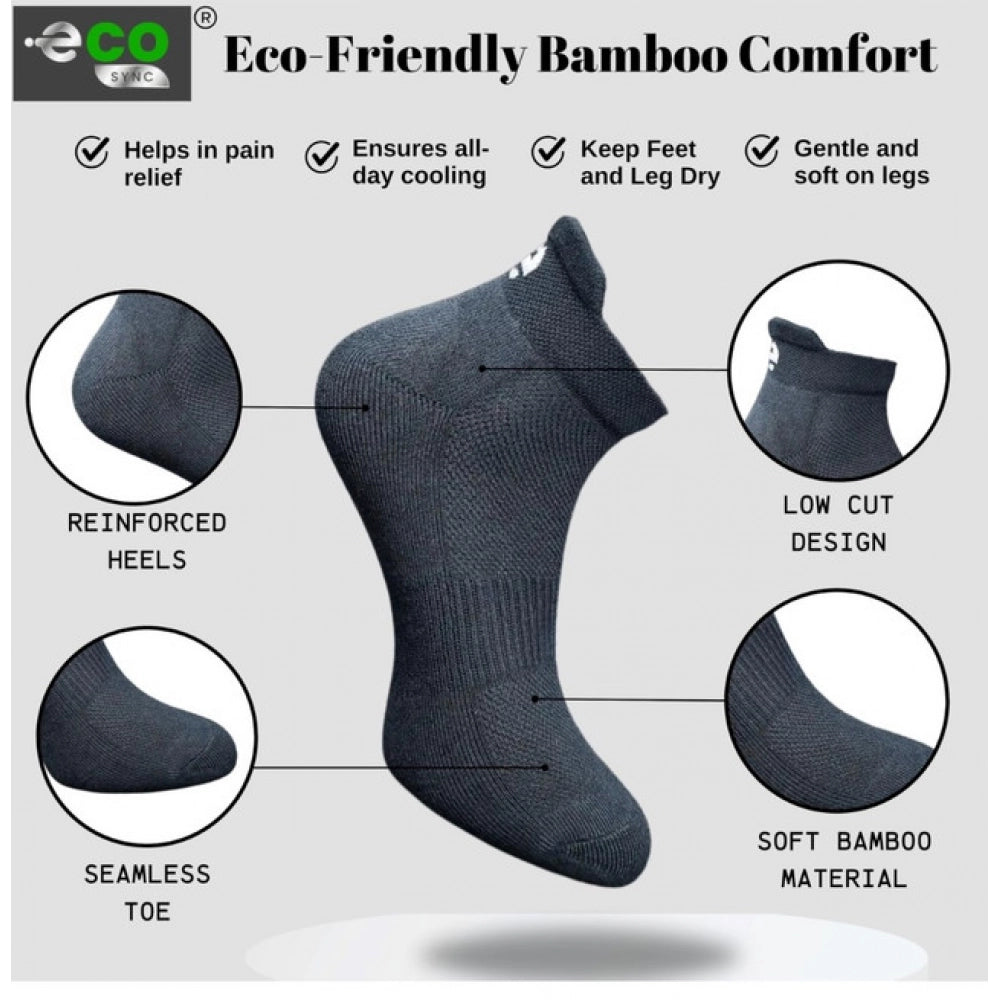 Amfyn  4_Pair Set Unisex Casual Cotton Printed Ankle Length Socks (Multicolor)