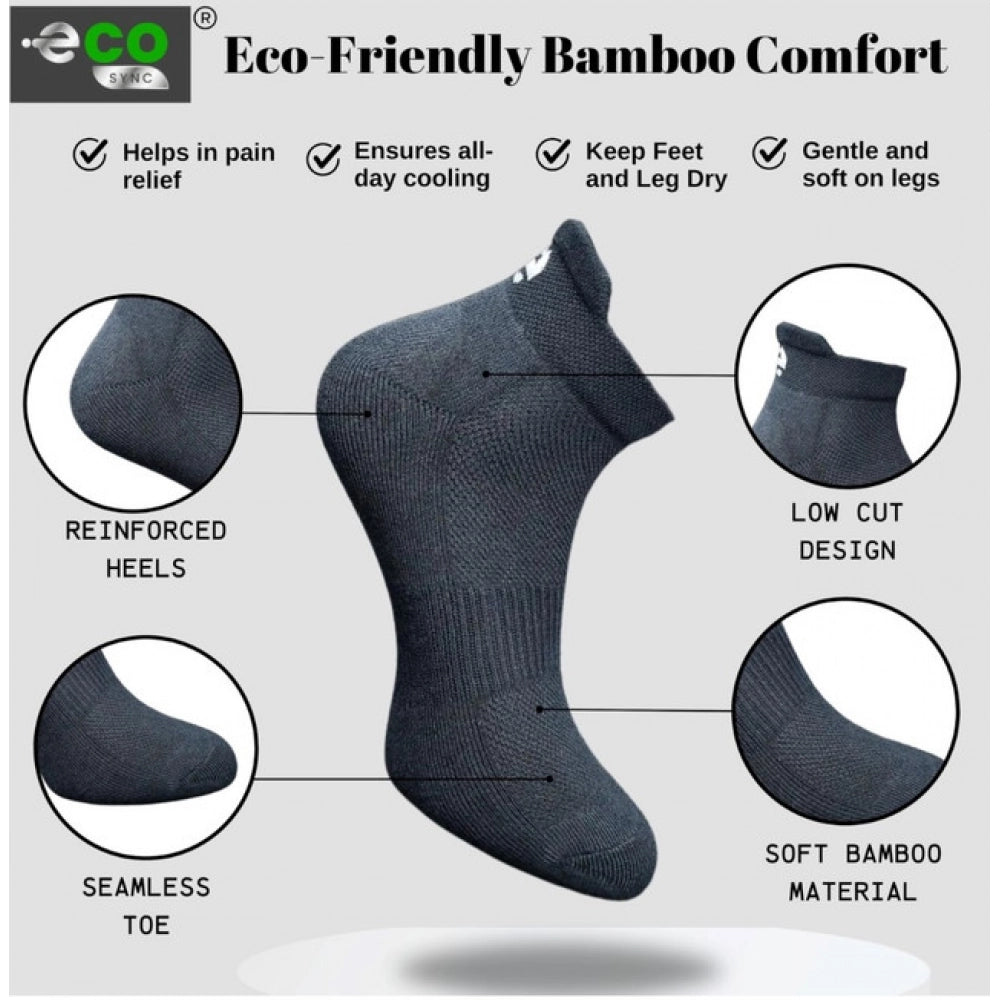 Amfyn  4_Pair Set Unisex Casual Cotton Printed Ankle Length Socks (Multicolor)