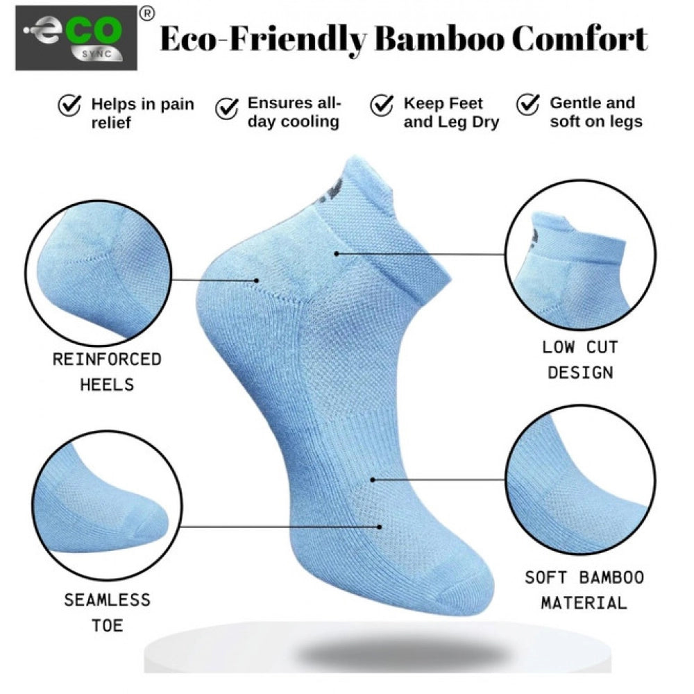 Amfyn 4_Pair Set Unisex Casual Cotton Printed Ankle Length Socks (Multicolor)