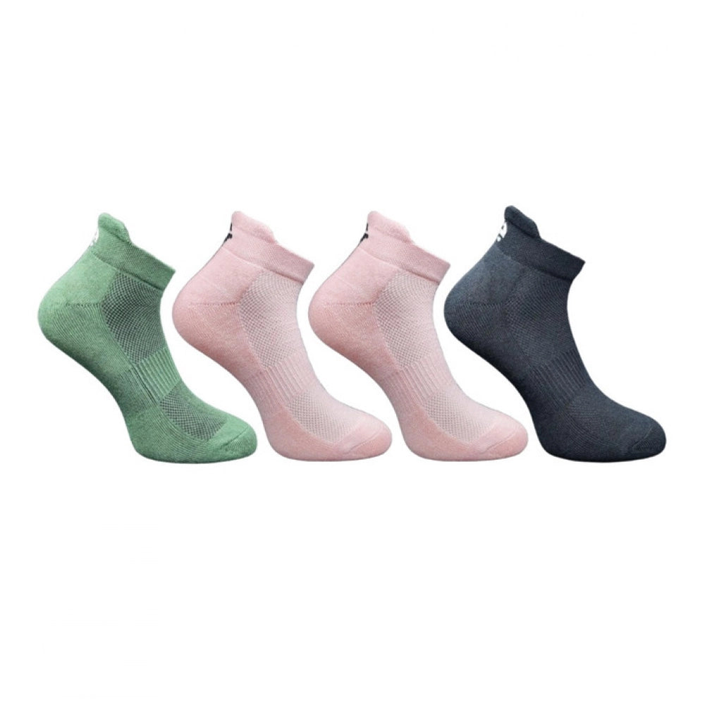 Amfyn 4_Pair Set Unisex Casual Cotton Printed Ankle Length Socks (Multicolor)