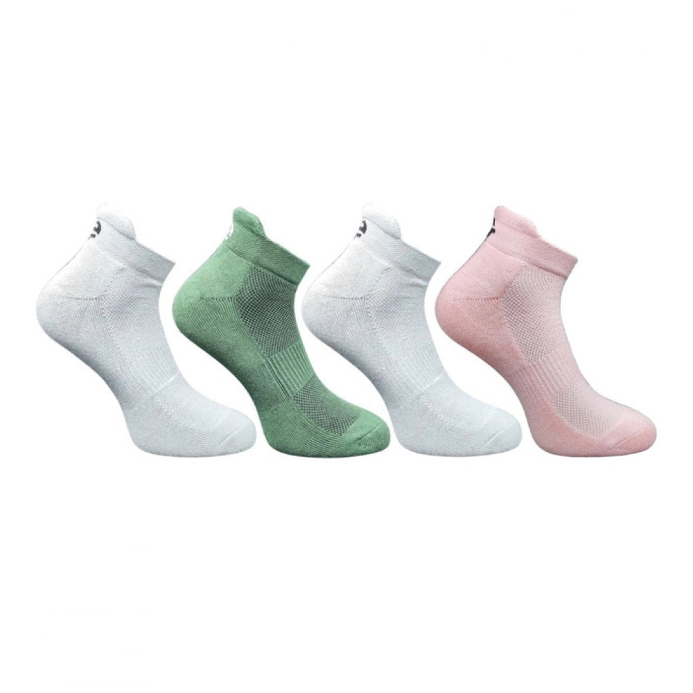 Amfyn 4_Pair Set Unisex Casual Cotton Printed Ankle Length Socks (Multicolor)