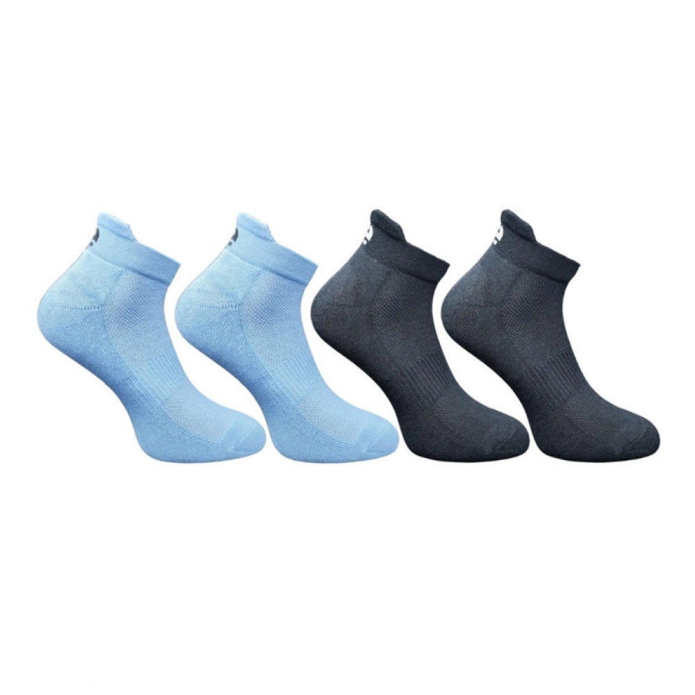Amfyn 4_Pair Set Unisex Casual Cotton Printed Ankle Length Socks (Multicolor)