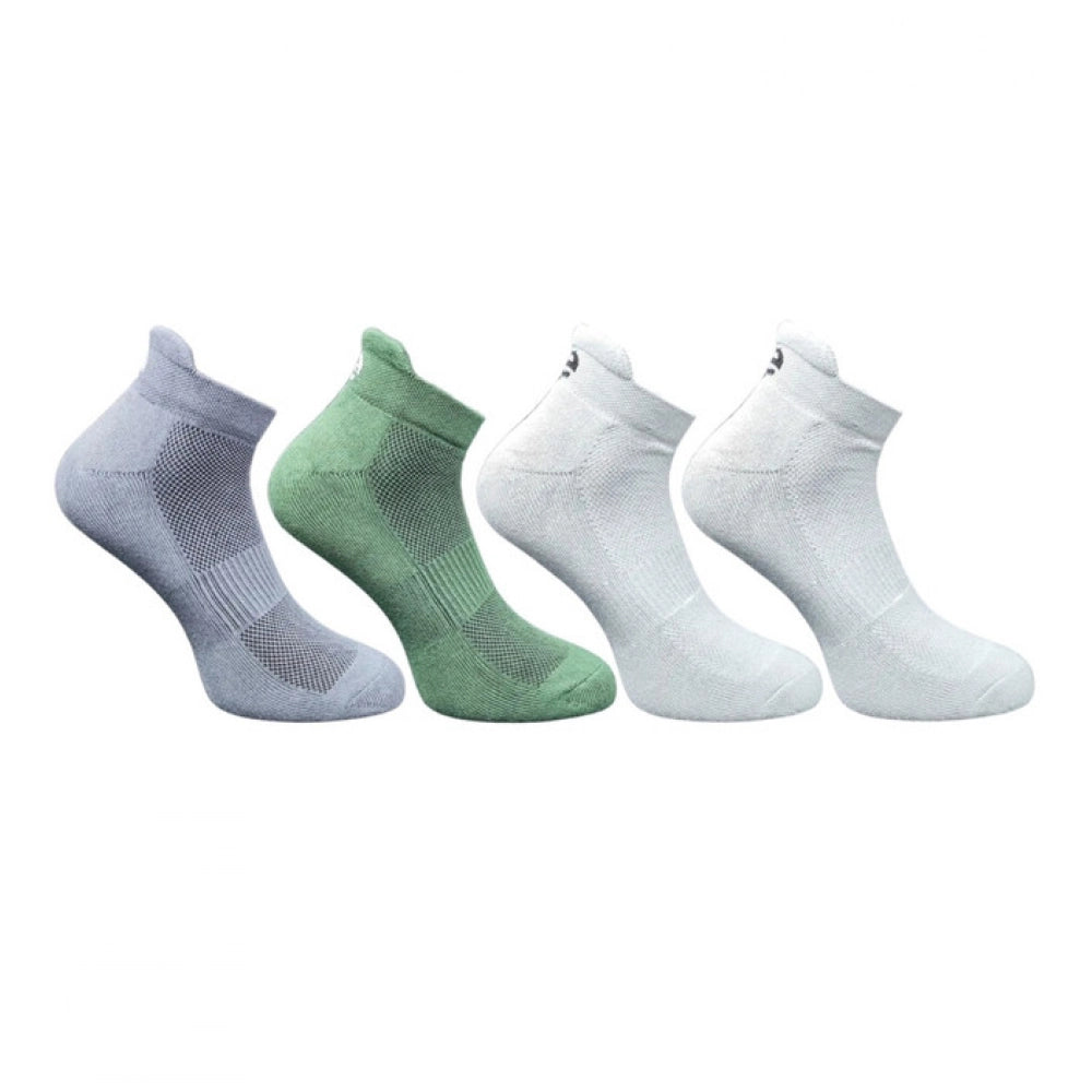 Amfyn 4_Pair Set Unisex Casual Cotton Printed Ankle Length Socks (Multicolor)