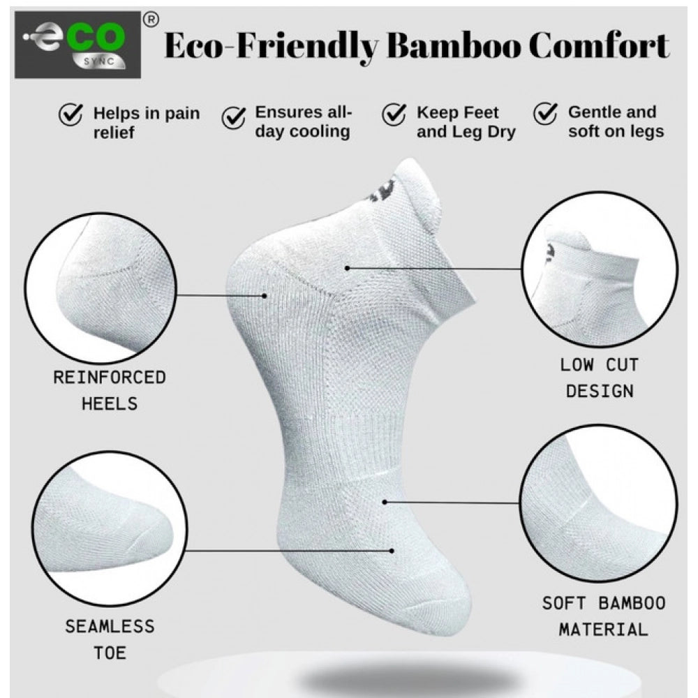 Amfyn 4_Pair Set Unisex Casual Cotton Printed Ankle Length Socks (Multicolor)