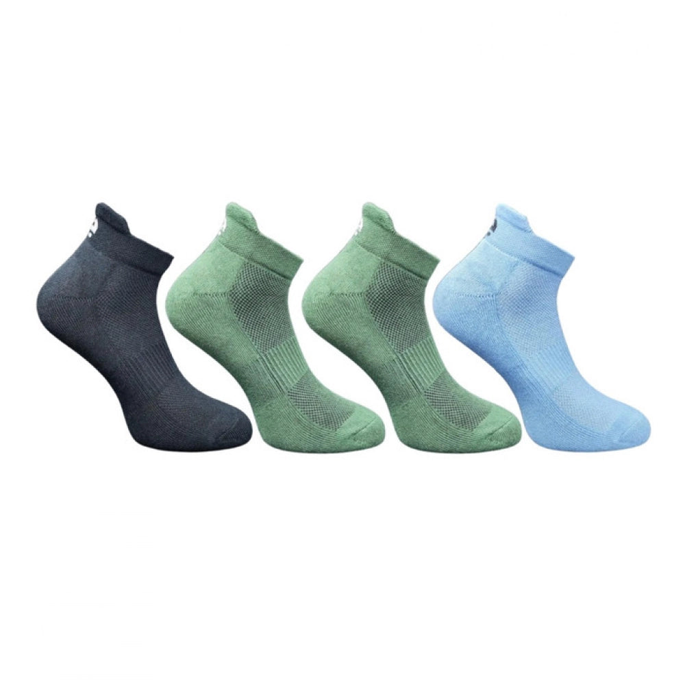 Amfyn 4_Pair Set Unisex Casual Cotton Printed Ankle Length Socks (Multicolor)