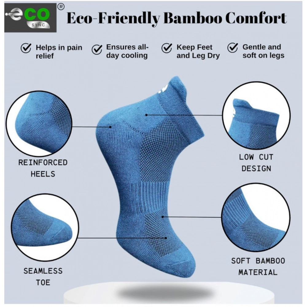 Amfyn 4_Pair Set Unisex Casual Cotton Printed Ankle Length Socks (Multicolor)