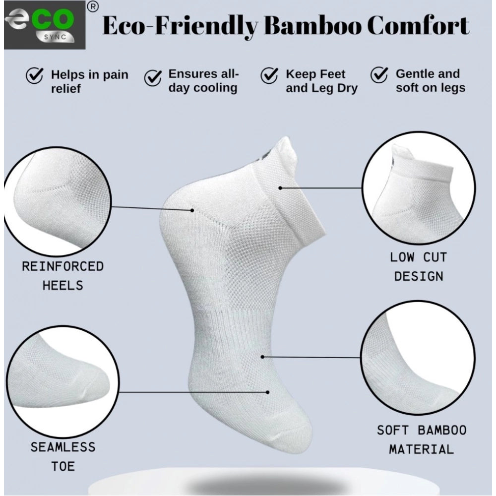 Amfyn 4_Pair Set Unisex Casual Cotton Printed Ankle Length Socks (Multicolor)