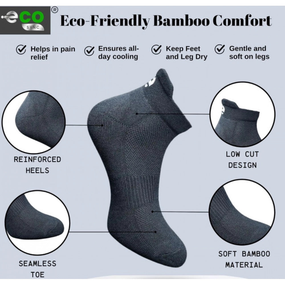 Amfyn  4_Pair Set Unisex Casual Cotton Printed Ankle Length Socks (Multicolor)