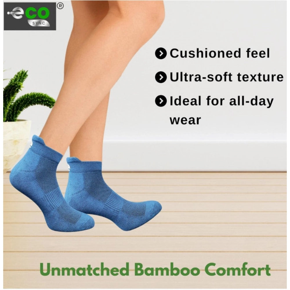 Amfyn  4_Pair Set Unisex Casual Cotton Printed Ankle Length Socks (Multicolor)