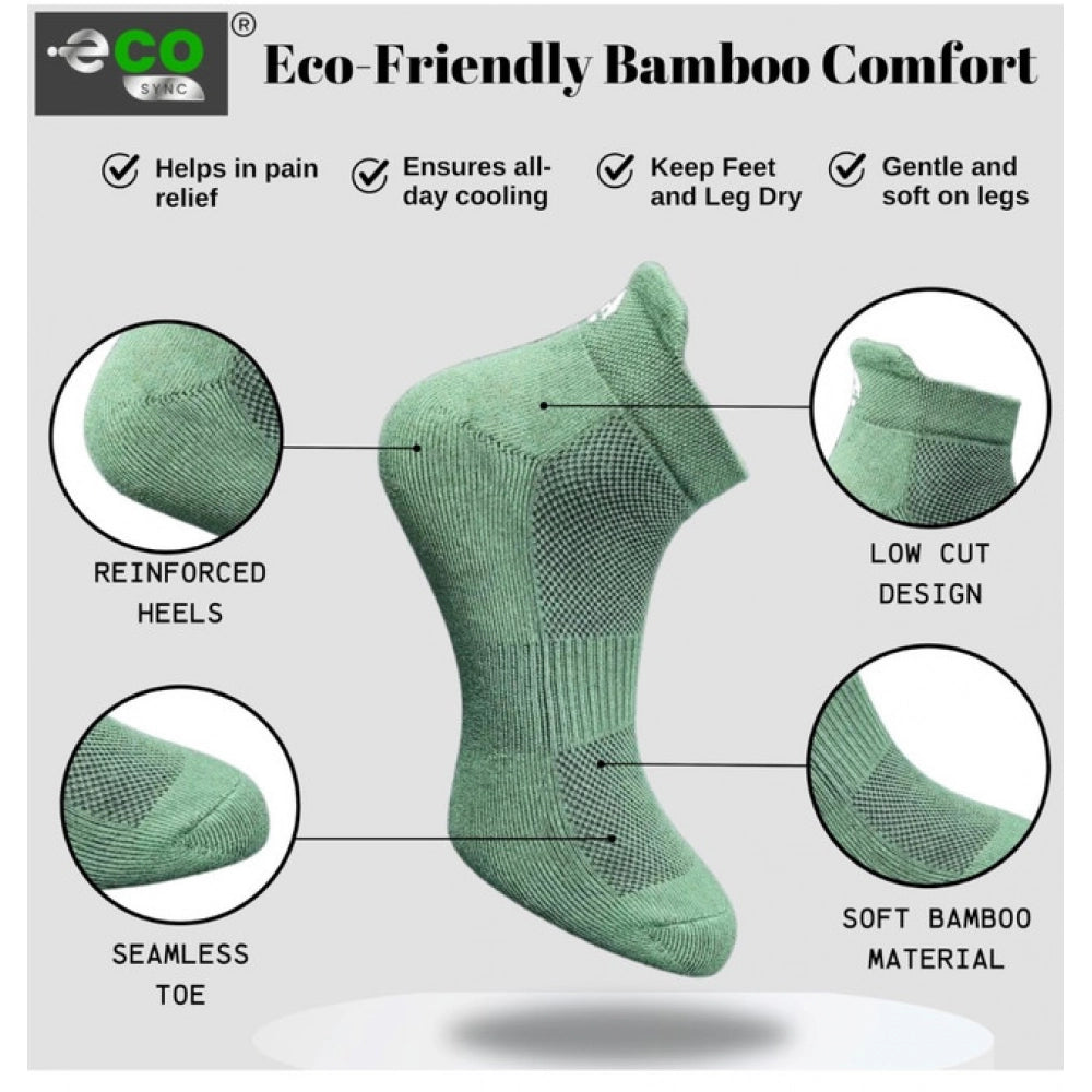 Amfyn  4_Pair Set Unisex Casual Cotton Printed Ankle Length Socks (Multicolor)