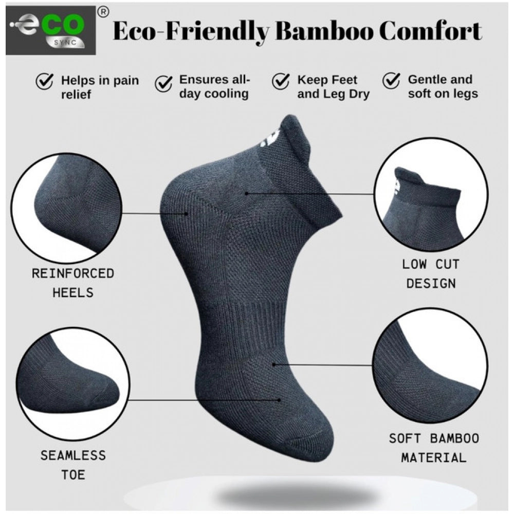 Amfyn  4_Pair Set Unisex Casual Cotton Printed Ankle Length Socks (Multicolor)