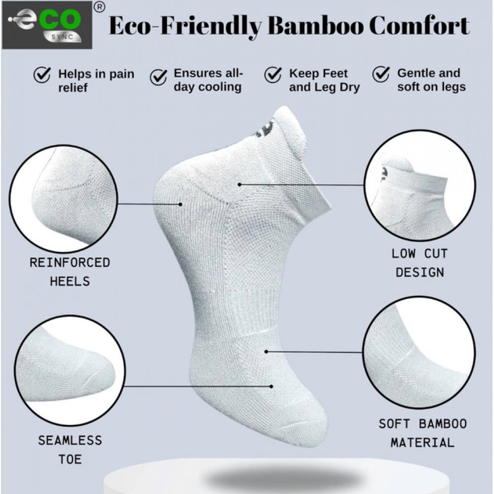 Amfyn  4_Pair Set Unisex Casual Cotton Printed Ankle Length Socks (Multicolor)