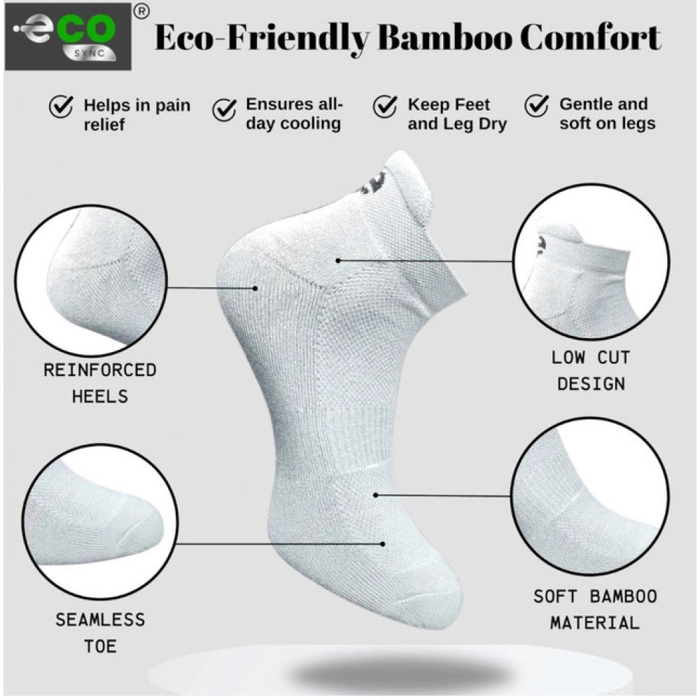 Amfyn  4_Pair Set Unisex Casual Cotton Printed Ankle Length Socks (Multicolor)