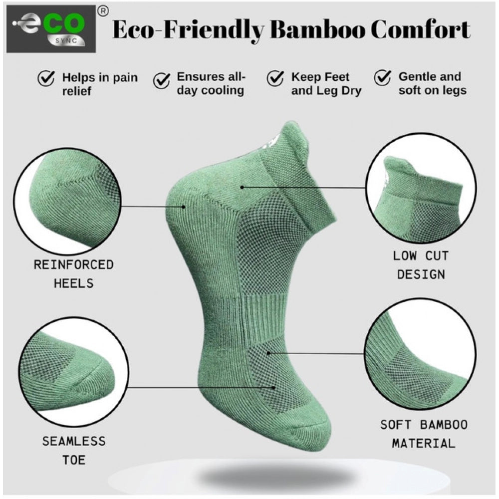 Amfyn  4_Pair Set Unisex Casual Cotton Printed Ankle Length Socks (Multicolor)