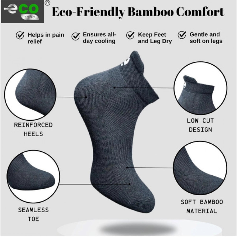 Amfyn  4_Pair Set Unisex Casual Cotton Printed Ankle Length Socks (Multicolor)