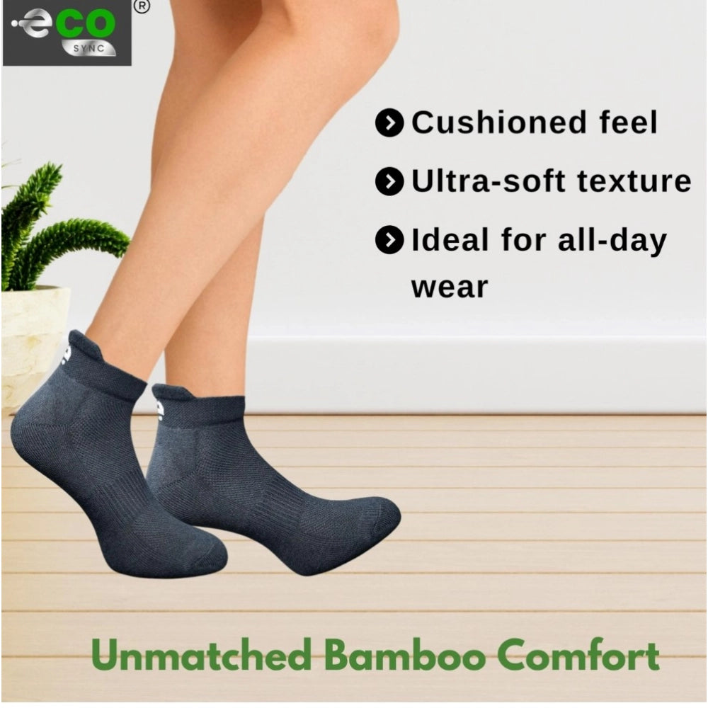 Amfyn  4_Pair Set Unisex Casual Cotton Printed Ankle Length Socks (Multicolor)