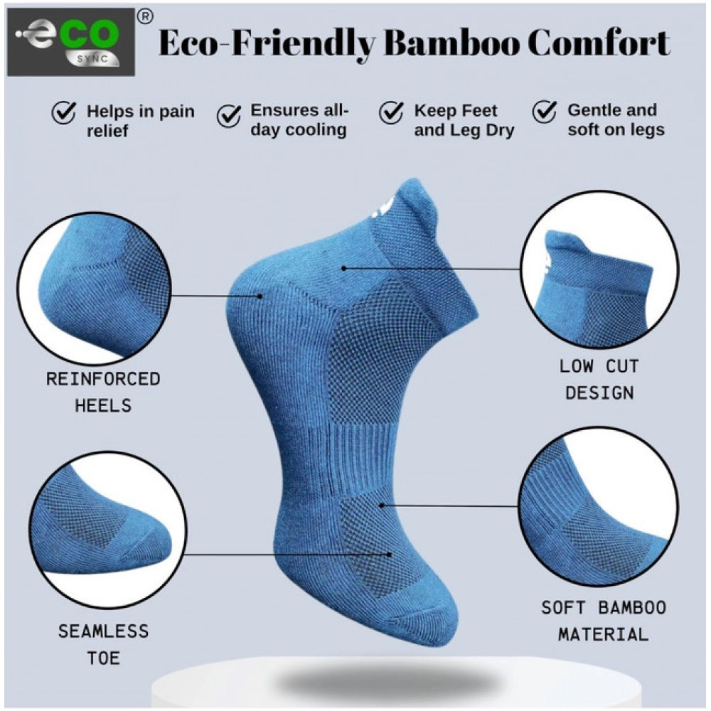 Amfyn  4_Pair Set Unisex Casual Cotton Printed Ankle Length Socks (Multicolor)