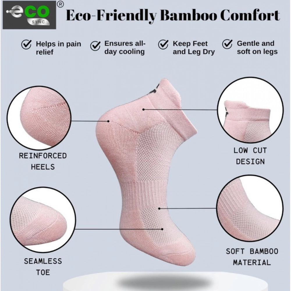 Amfyn  4_Pair Set Unisex Casual Cotton Printed Ankle Length Socks (Multicolor)