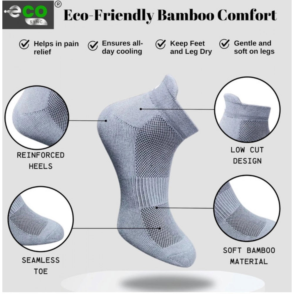 Amfyn  4_Pair Set Unisex Casual Cotton Printed Ankle Length Socks (Multicolor)