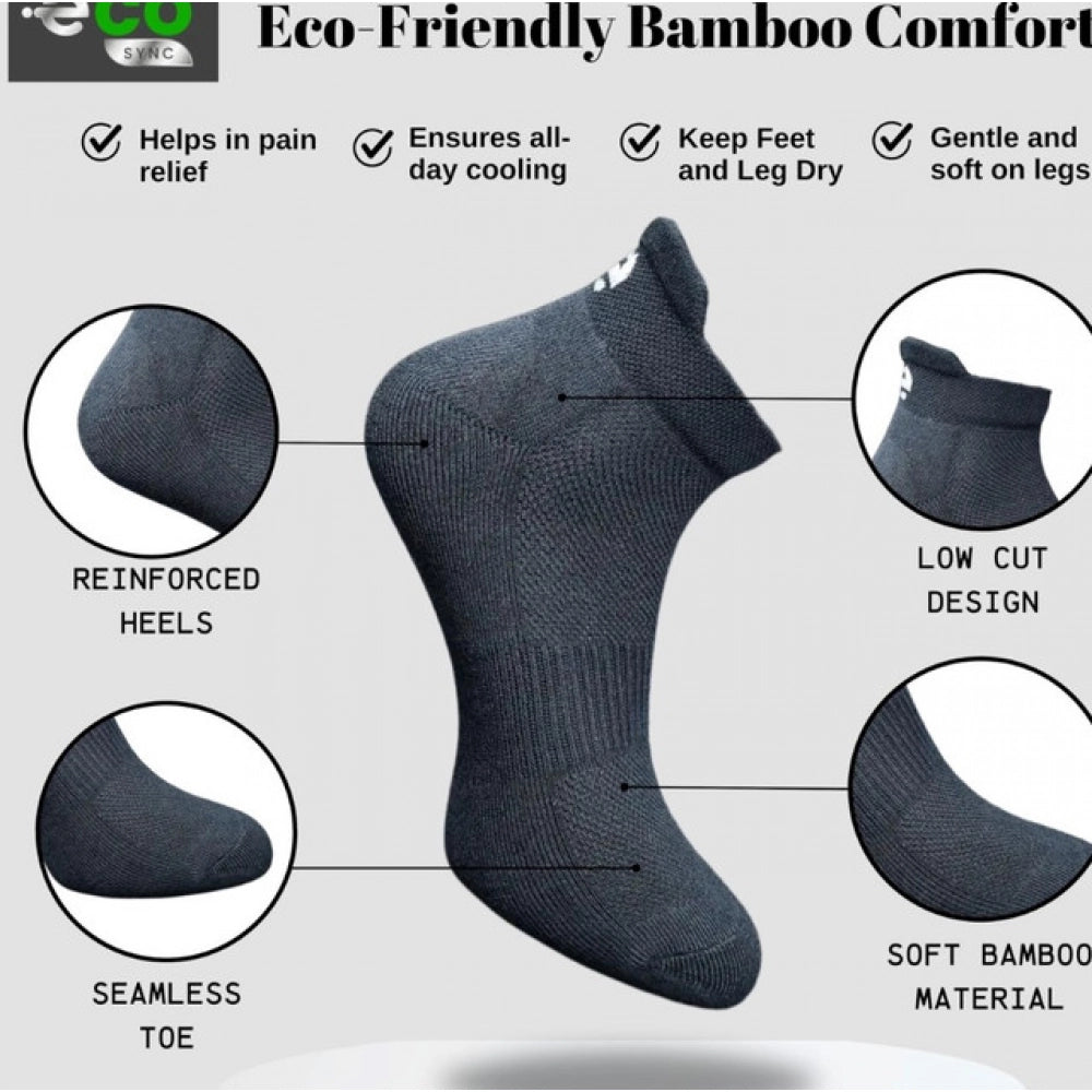 Amfyn  4_Pair Set Unisex Casual Cotton Printed Ankle Length Socks (Multicolor)