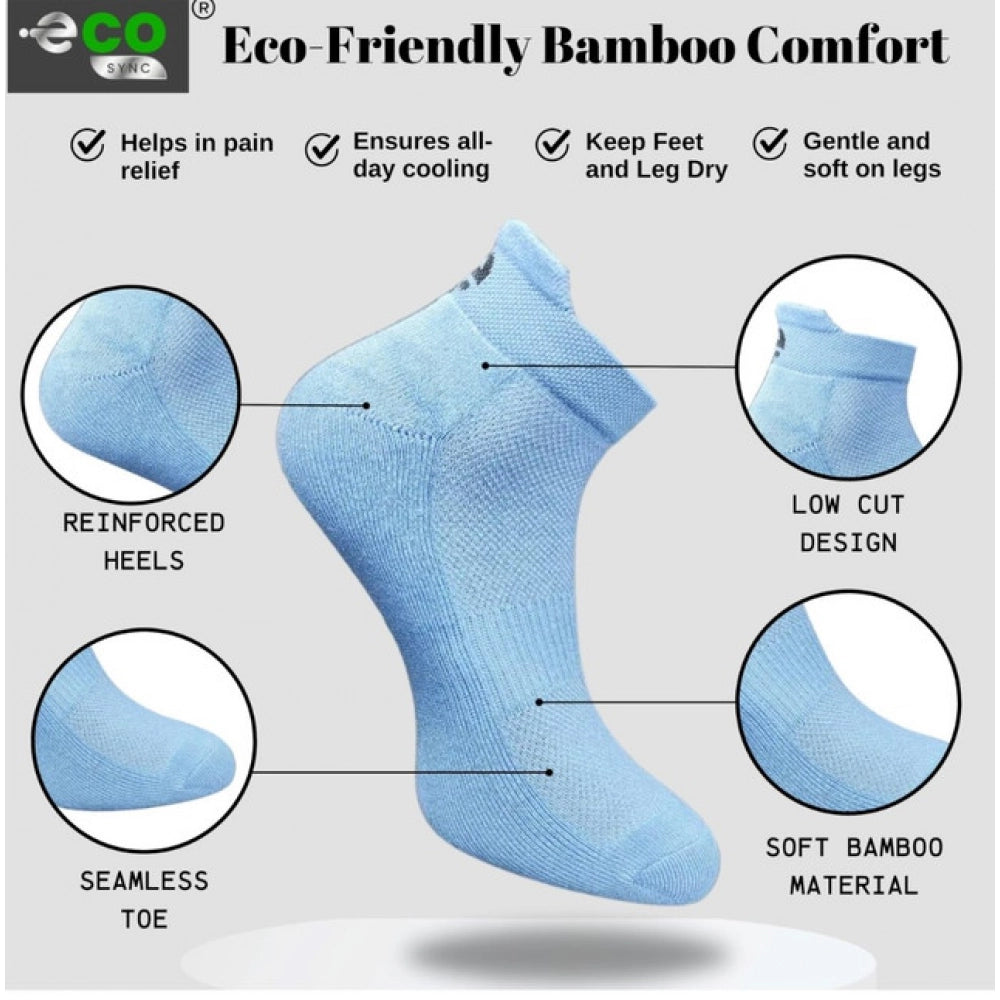 Amfyn  4_Pair Set Unisex Casual Cotton Printed Ankle Length Socks (Multicolor)