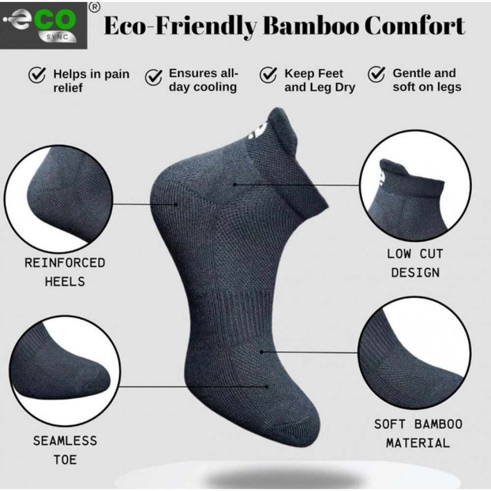 Amfyn  4_Pair Set Unisex Casual Cotton Printed Ankle Length Socks (Multicolor)