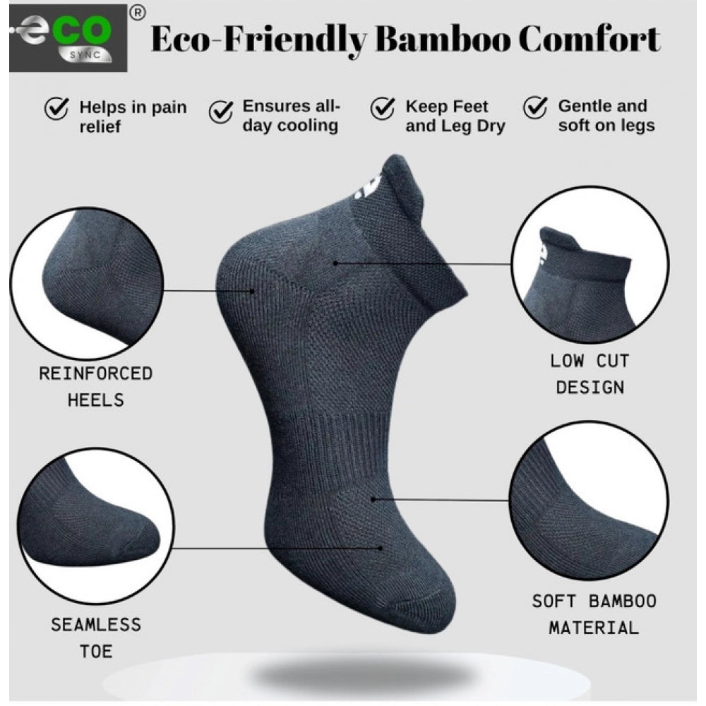 Amfyn  4_Pair Set Unisex Casual Cotton Printed Ankle Length Socks (Multicolor)