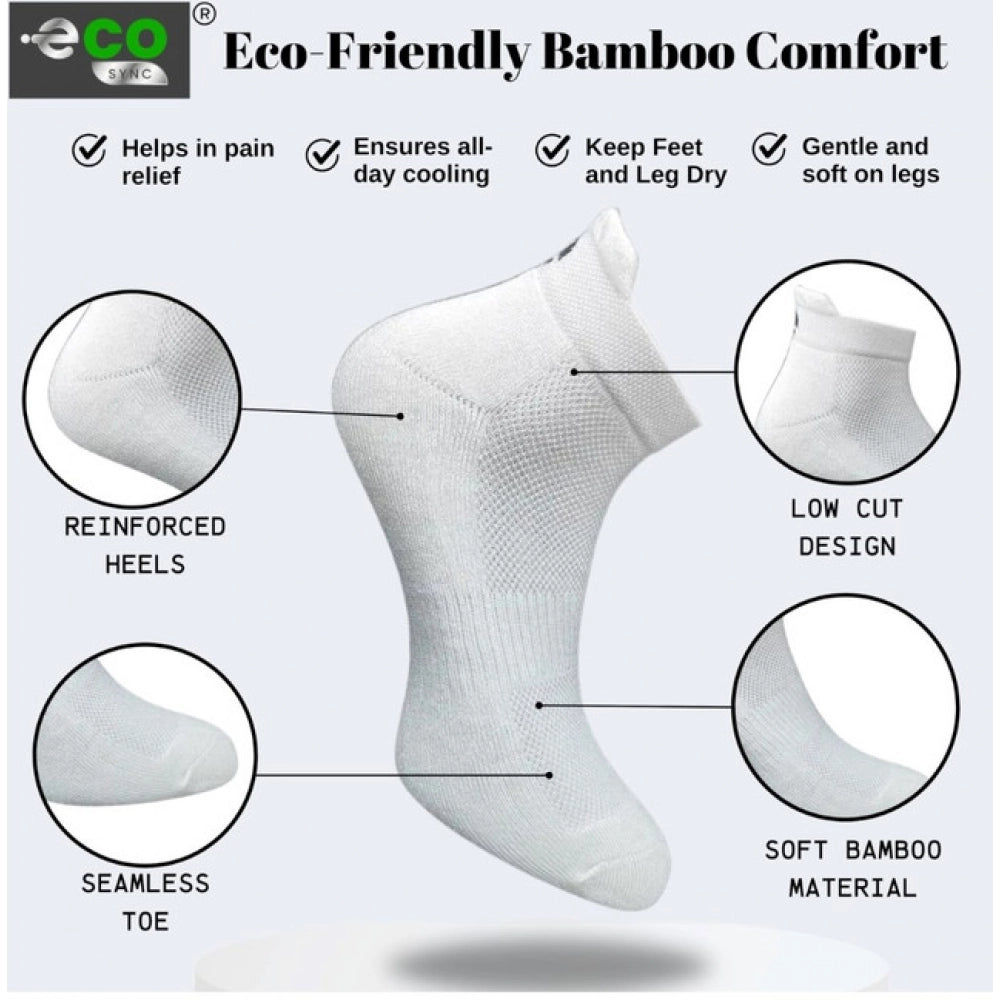 Amfyn  4_Pair Set Unisex Casual Cotton Printed Ankle Length Socks (Multicolor)