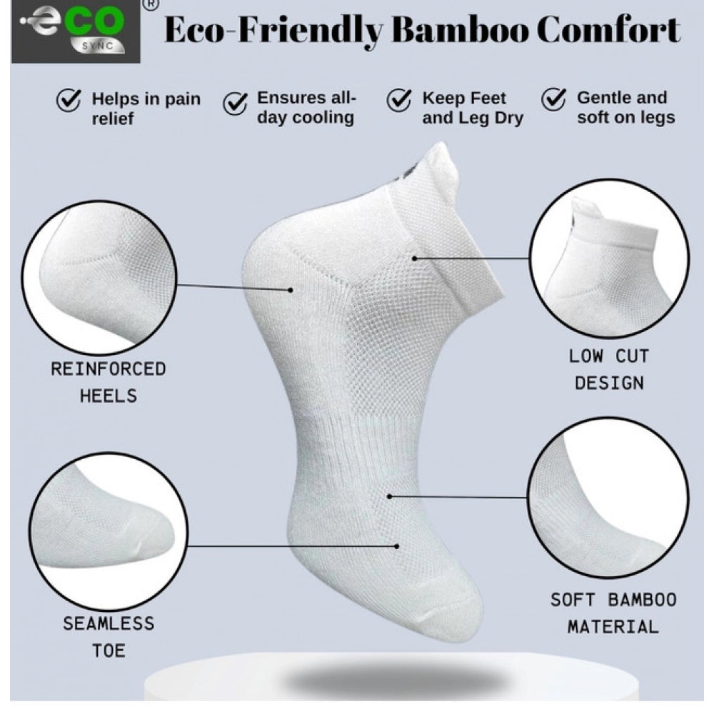 Amfyn  4_Pair Set Unisex Casual Cotton Printed Ankle Length Socks (Multicolor)