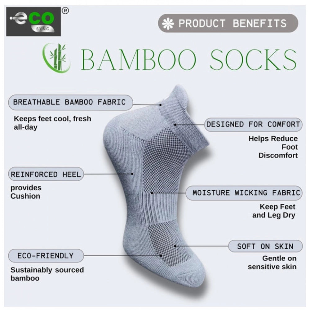 Amfyn  4_Pair Set Unisex Casual Cotton Printed Ankle Length Socks (Multicolor)